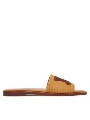 Max Mara Beachwear Klapki 2516521019600 Brązowy. Brązowe klapki damskie Max Mara Beachwear, bez wzorów, z materiału, bez obcasa, bez zapięcia. Za 529.99 zł.