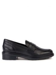 Geox Mokasyny D Walk Pleasure D36TGF 00043 C9999 Czarny. Czarne mokasyny damskie Geox, ze skóry, bez obcasa. Za 359.99 zł.