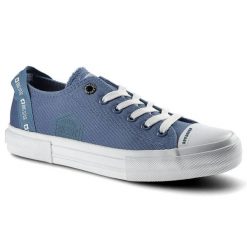 Niebieskie Trampki Big Star Damskie Stylowe Buty. Niebieskie trampki damskie Big Star, bez wzorów, z gumy, bez zapięcia. Za 74.99 zł.