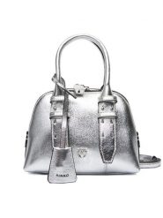 PINKO Torebka Bowling Bag Zip Mini AI 25-26 PLTT 105333 A0QO Srebrny. Szare torebki klasyczne damskie Pinko, ze skóry, bez dodatków. Za 1,739.00 zł.