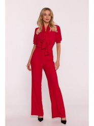 Stylove Kombinezon w kolorze czerwonym rozmiar: M. Czerwone kombinezony damskie Stylove, m, bez wzorów, bez kołnierzyka, bez ramiączek. Za 304.95 zł.