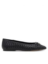 Nine West Baleriny 123AL1260 Czarny. Czarne balerinki damskie Nine West, bez wzorów, ze skóry. Za 109.99 zł.