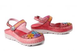 LAURA VITA 0007649 Dorry 32 rose, sandały damskie. Czerwone sandały damskie LAURA VITA, bez wzorów, ze skóry, bez obcasa, bez zapięcia. Za 305.92 zł.