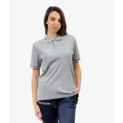 Koszulka polo Givova 3XL Szary-Biały - Oddychająca Bawełna. Białe bluzki damskie Givova, xl, bez wzorów, z bawełny, eleganckie, bez kołnierzyka, bez ramiączek. Za 99.66 zł.