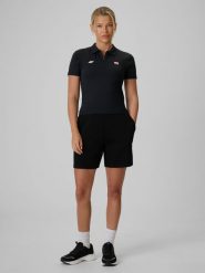 4F Spodenki dresowe damskie - czarne L. Czarne szorty damskie 4F, bez wzorów, z dresówki. Za 129.99 zł.