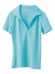 Heine Koszulka polo w kolorze turkusowym rozmiar: 38. Niebieskie bluzki damskie Heine, bez wzorów, bez kołnierzyka, bez ramiączek. Za 56.99 zł.