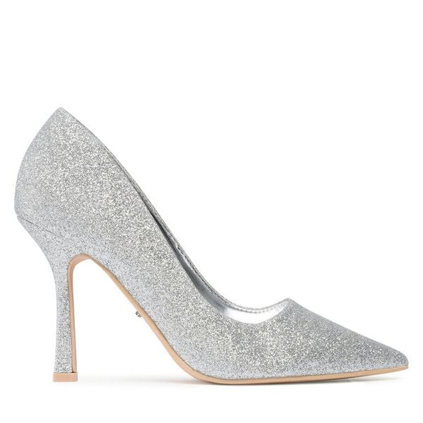 Szpilki DeeZee. Szare szpilki damskie DeeZee, bez wzorów, bez obcasa, na szpilce, bez zapięcia. Za 100.99 zł.