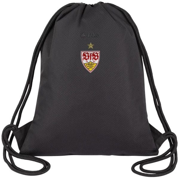Torba sportowa VfB Stuttgart 2021/22. Czarne torby sportowe JAKO, bez wzorów, z poliesteru. Za 98.43 zł.