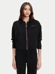 Guess Bluza V5YL08 KCX42 Czarny Regular Fit. Czarne bluzy damskie Guess, l, z aplikacjami, z syntetyku, bez kaptura. Za 299.99 zł.