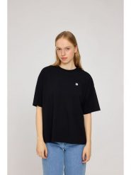 MAZINE Koszulka "Miki" w kolorze czarnym rozmiar: S. Czarne bluzki damskie MAZINE, s, bez wzorów, z bawełny, bez kołnierzyka, bez ramiączek. Za 43.99 zł.