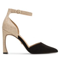 Czółenka Nine West. Czarne czółenka damskie Nine West, bez wzorów, bez obcasa. Za 137.99 zł.