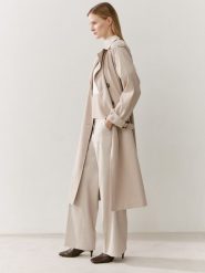 More & More Trencz Kobiety Lyocell beżowy, 40. Brązowe płaszcze damskie More & More, bez wzorów, z lyocellu, bez kaptura. Za 479.95 zł.