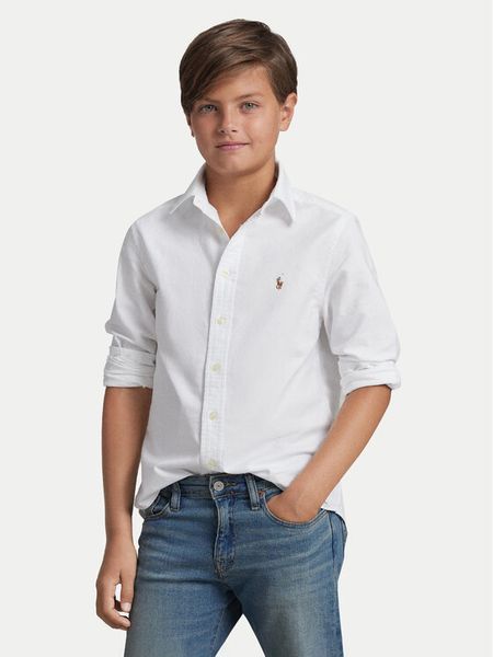 Polo Ralph Lauren Koszula 323677133001 Biały Regular Fit. Białe koszule chłopięce Polo Ralph Lauren, bez wzorów, z bawełny, bez kołnierzyka, bez ramiączek. Za 439.99 zł.