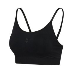 Biustonosz dla kobiet Hummel. Czarne biustonosze sportowe damskie Hummel, bez wzorów. Za 181.50 zł.