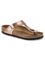 Birkenstock Japonki "Gizeh" w kolorze jasnoróżowym rozmiar: 39. Różowe klapki damskie Birkenstock, bez wzorów, z otwartym noskiem, bez obcasa, bez zapięcia. Za 354.69 zł.