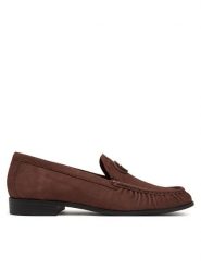 Guess Mokasyny FLTBEA LEP14 Brązowy. Brązowe mokasyny damskie Guess, z nubiku, bez obcasa. Za 584.99 zł.