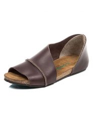 Comfortfusse Skórzane sandały w kolorze brązowym rozmiar: 38. Brązowe sandały damskie Comfortfüße, bez wzorów, z otwartym noskiem, bez obcasa, bez zapięcia. Za 252.99 zł.