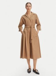 Weekend Max Mara Sukienka koszulowa Padana 2615221062 Brązowy Regular Fit. Brązowe sukienki damskie Weekend Max Mara, bez wzorów, z bawełny, bez ramiączek. Za 1,579.00 zł.