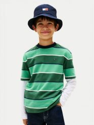Tommy Hilfiger T-Shirt KB0KB10298 Zielony Regular Fit. Zielone t-shirty i koszulki chłopięce Tommy Hilfiger, bez wzorów, z bawełny, bez kołnierzyka, bez ramiączek. Za 149.99 zł.