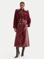 Babylon Płaszcz przejściowy S00772 Bordowy Regular Fit. Czerwone płaszcze damskie Babylon, s, bez wzorów, ze skóry, bez kaptura. Za 3,239.00 zł.