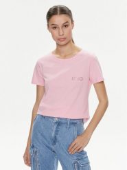 Liu Jo T-Shirt Moda M/C MA4395 J6308 Różowy Regular Fit. Czerwone t-shirty damskie Liu Jo, m, bez wzorów, z bawełny, bez kołnierzyka. Za 379.99 zł.