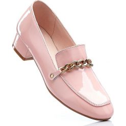 Półbuty wsuwane bonprix dymny różowy lakierowany. Czerwone czółenka damskie bonprix, z lakierowanej skóry. Za 119.99 zł.