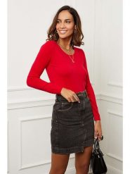 Soft Cashmere Sweter w kolorze czerwonym rozmiar: 38/40. Czerwone swetry klasyczne damskie Soft Cashmere, z kaszmiru, bez kołnierzyka. Za 123.25 zł.