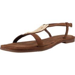 Sandały CARMELA 163290C Brązowy. Brązowe sandały damskie Carmela, bez wzorów, ze skóry, bez obcasa, bez zapięcia. Za 244.99 zł.