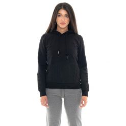 Bluza zimowa Damen z Kapuze zum Überziehen, Leone 1947 Braid-Einsätze. Czarne bluzy damskie LEONE 1947 APPAREL, na zimę, bez wzorów, z bawełny, bez kaptura. W wyprzedaży za 144.93 zł.