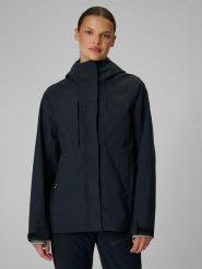 4F Kurtka trekkingowa membrana 10000 damska - czarna XL. Czarne kurtki damskie 4F, xl, bez wzorów, bez kaptura. Za 399.99 zł.