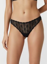 Guess Stringi O5BE08 K1760 Czarny. Czarne stringi Guess, z aplikacjami, z syntetyku. Za 89.99 zł.