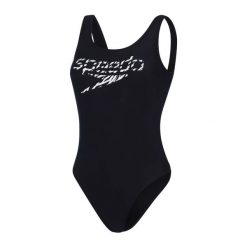 Strój kąpielowy damski Speedo Logo Deep. Białe stroje jednoczęściowe Speedo, bez wzorów. Za 98.99 zł.