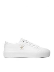 Beverly Hills Polo Club Tenisówki BHPC040W Biały. Białe trampki damskie Beverly Hills Polo Club, bez wzorów, ze skóry, bez zapięcia. Za 179.99 zł.