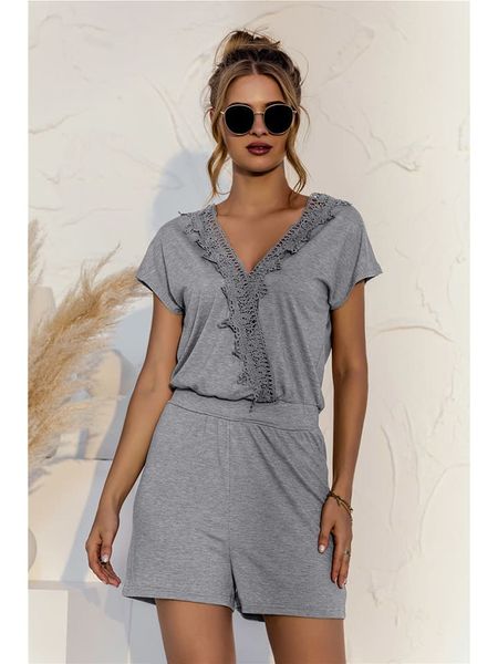 Ariel Tesoro Kombinezon w kolorze szarym rozmiar: 38. Szare kombinezony damskie Ariel Tesoro, bez wzorów, z koronki, bez kołnierzyka, bez ramiączek. Za 154.43 zł.