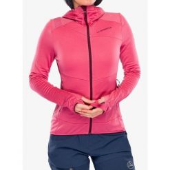 Bluza z kapturem damska La Sportiva Aequilibrium Thermal Hoody. Czerwone bluzy damskie La Sportiva, bez wzorów, z kapturem. Za 665.49 zł.