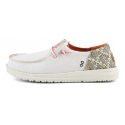 HEYDUDE Damskie Mokasyny Wendy Funk Jacquard. Brązowe mokasyny damskie Hey dude, z materiału, bez obcasa. Za 219.00 zł.