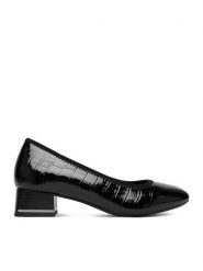 Go Soft Czółenka CEO-24F619-15 Czarny. Czarne czółenka damskie GO SOFT, bez wzorów, ze skóry, bez obcasa. Za 179.99 zł.