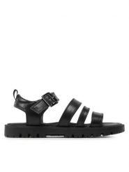DeeZee Sandały CS6082-01 Czarny. Czarne sandały dziewczęce DeeZee, ze skóry, bez obcasa, bez zapięcia. Za 79.99 zł.