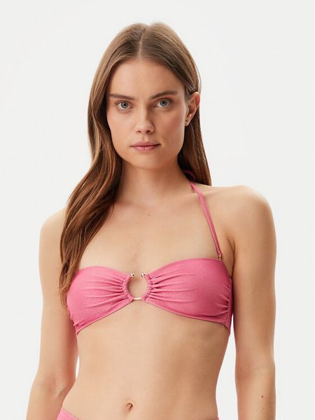 Guess Bikini E4GJ16 KC632 Różowy Regular Fit. Czerwone bikini Guess, z aplikacjami, z syntetyku. Za 179.99 zł.