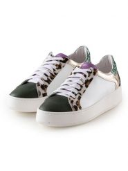 Anna Morellini Skórzane sneakersy "Milavia" w kolorze biało-czarnym rozmiar: 40. Białe obuwie sportowe damskie Anna Morellini, bez zapięcia. Za 298.67 zł.