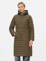 Tommy Hilfiger Płaszcz zimowy Feminine WW0WW39861 Khaki Regular Fit. Brązowe kurtki damskie Tommy Hilfiger, na zimę, s, bez wzorów, z syntetyku, bez kaptura. Za 879.99 zł.