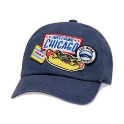 Czapka z daszkiem American Needle Iconic Chicago SMU705A-CHGO. Niebieskie czapki z daszkiem damskie American Needle, bez wzorów. Za 109.00 zł.