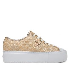 Trampki Guess. Żółte trampki damskie Guess, z aplikacjami, bez zapięcia. Za 339.99 zł.