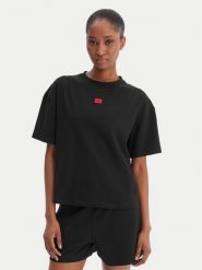 HUGO T-Shirt Signature 50556807 Czarny Regular Fit. Czarne t-shirty damskie Hugo, m, bez wzorów, z bawełny, bez kołnierzyka. Za 209.99 zł.