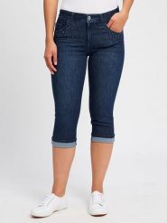 BRAX Dżinsy capri - Shakira Kobiety niebieski, 44. Niebieskie jeansy damskie Brax. Za 329.95 zł.