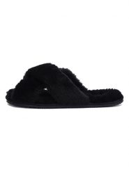 ISLAND BOOT Kapcie "Fluffy" w kolorze czarnym rozmiar: 36. Czarne kapcie damskie Island Boot. Za 92.21 zł.