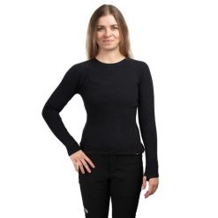 Koszulka Trekkingowa Damska Naturehike Crew Neck Reversible Women czarna m. Czarne bluzki damskie NATUREHIKE, m, bez wzorów, bez kołnierzyka, bez ramiączek. Za 198.99 zł.