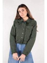 Tamba Kurtka dżinsowa w kolorze zielonym rozmiar: 36. Zielone kurtki damskie Tamba, bez wzorów, bez kaptura. Za 148.61 zł.