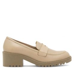 Półbuty Lasocki. Brązowe czółenka damskie Lasocki, bez wzorów, bez obcasa, na obcasie. Za 259.99 zł.