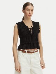 ONLY Bluzka Goa 15363693 Czarny Regular Fit. Czarne bluzki damskie Only, xs, bez wzorów, z wiskozy, bez kołnierzyka, bez ramiączek. Za 149.99 zł.